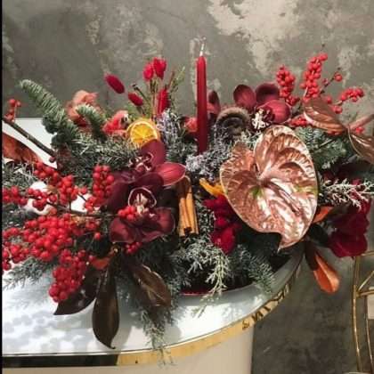 Festive Glow Christmas Arrangement 2024