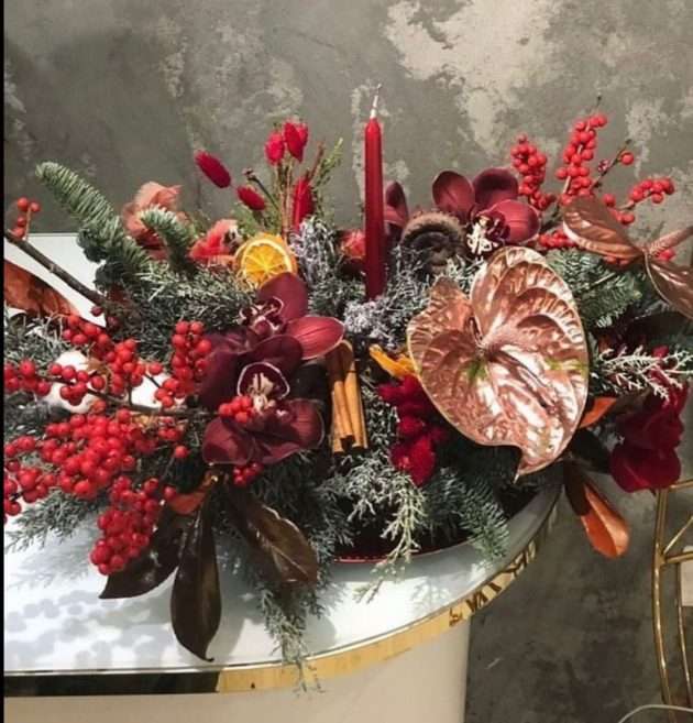 Festive Glow Christmas Arrangement 2024